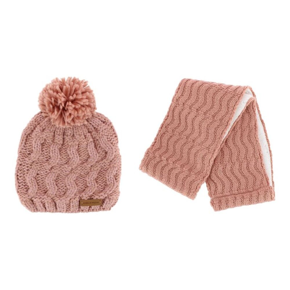Angela & William Women's Wool Blend Beanie and Scarf Set
